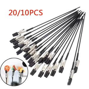 10/20pcs 금속 모델 페인트 악어 클립 클램프 스틱(건담 모델 에어 브러시 페인트 취미 DIY 도구용 고무 팁 포함)