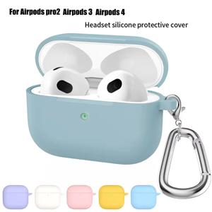 Airpods 용 실리콘 이어폰 케이스 4 1/2 Airpods 3 케이스 헤드폰 케이스 Apple Airpods Pro 2 Airpods 커버 용 보호 케이스