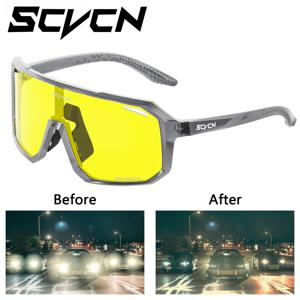 SCVCN 야간 투시경 사이클링 안경 운전용 안경 패션 편광 선글라스 Y2K UV400 안경 MTB 고글 남성용