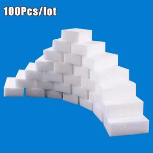 100/50Pcs/Lot 멜라민 스폰지 10X6X2cm 주방 사무실 욕실 용 매직 스폰지 지우개 멜라민 클리너 청소 스폰지