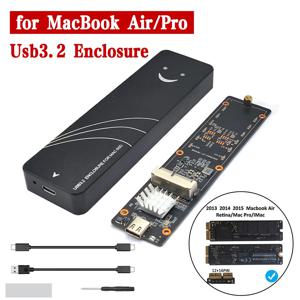 Macbook SSD 인클로저 NVMe M2 SSD 케이스 Apple Macbook Air Pro Retina 2013 2014 2015 2016 2017 USB 3.2 to MAC M.2 Box