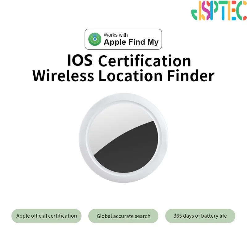 JSPTEC 보안 블루투스 태그 IOS Find My 앱 기반 분실 방지 추적기 사운드 위치 확인 메시지 알림 알람 키 다채로운 태그