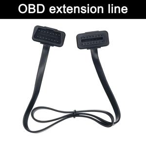 차량 스캐너 진단 도구 ELM327 OBD 2 연장 케이블 커넥터용 플랫 씬 16핀 OBD2 연장 케이블 (남성-여성)