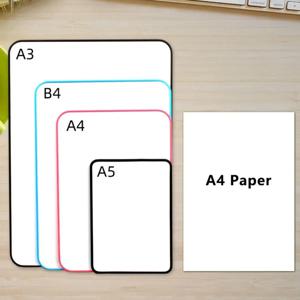 A5/A4/B4/A3 화이트보드 양면 건식 지우기 가능 필기판 자석 부착 가능 재사용 가능한 데스크탑 소형 칠판 사무실용