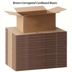 우편 배송 상자, 7.6x3.94x5.1인치, 갈색 골판지 우편 상자(뚜껑 포함), 단일벽, 32Lb/sq 인치