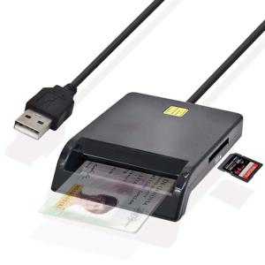 UTHAI X02 USB SIM 스마트 카드 리더기 (은행 카드 IC/ID EMV SD TF MMC 카드리더) USB-CCID ISO 7816 (윈도우 7, 8, 10, 리눅스 OS용)