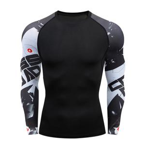 MMA 티셔츠 남성용 래쉬가드 긴팔 무에타이 티셔츠 기 BJJ 주짓수 MMA 컴프레션 셔츠 피트니스 짐 복싱 저지