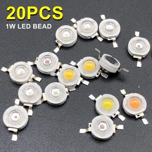 20개/묶음 고출력 LED 칩 램프 전구 2.1-3.6V 110-120LM 비드 라인 에미터 다이오드 DIY LED 조명 장식 LED 전구 IC SMD 램프