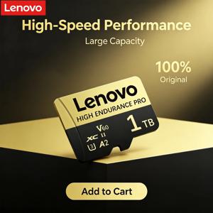 레노버 마이크로 SD 카드 1TB Class10 고속 플래시 메모리 카드 128GB TF 카드 U3 V60 TF 플래시 카드 카메라, 휴대폰, 태블릿, 드론용