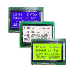 128x64 12864A Lcd 디스플레이 모듈 플라스틱 93x70mm 5v 녹색 파란색 흰색 NT7108 또는 호환 제어 IC 20pin 핫 판매