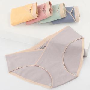 1-5PCS 순수 코튼 얇은 임산부용 낮은 허리 높이의 이음매 없는 속옷 부드럽고 편안한 오버사이즈 통기성 삼각 팬츠