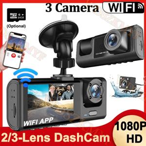 2/3 카메라 WIFI/무선 WIFI 지원 차량용 블랙박스 1080P 실내 차량용 3채널 DVR 레코더 비디오 블랙박스 캠코더