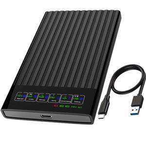 HDD SSD 케이스 2.5인치 SATA to USB3.1 HDD 인클로저 6Gbps 최대 외장 SATA HDD 인클로저 하드 드라이브 박스 어댑터 (PC용)