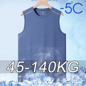 플러스 사이즈 남성용 탱크 탑 빠른 건조 7XL 8XL 여름 스포츠 조끼 라운드 넥 민소매 티셔츠 오버 사이즈 러닝 피트니스 조끼 45-140kg
