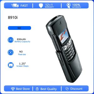 오리지널 리퍼비시 8910i 2G 싱글심 언락 GSM 900/1800 휴대폰 러시아어 아랍어 히브리어 키보드 핀란드 제조
