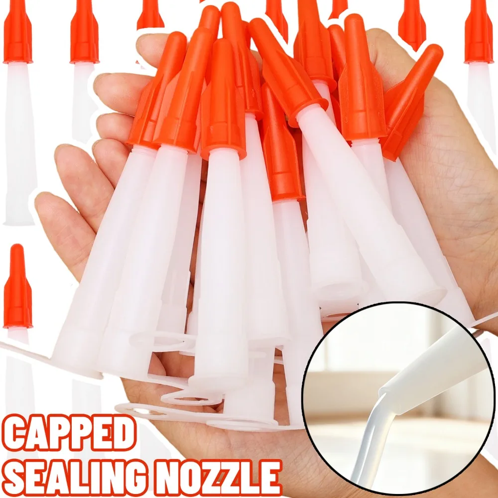 30/10PCS 코킹건 노즐 코킹 노즐 캡 플라스틱 유리 접착제 노즐 실란트 실리콘 코킹 팁 건축 도구 부품