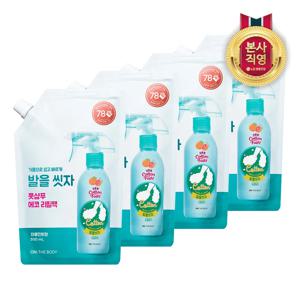 온더바디 코튼풋 발을씻자 풋샴푸 자몽향 리필 500ml X 4개