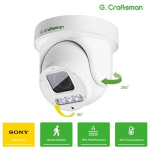 C-R 5MP 8MP 4K POE PTZ CCTV 보안 5배줌 인체감지 오디오 지원 야외 비디오 보안 감시 시스템 HiEasy G.Craftsman
