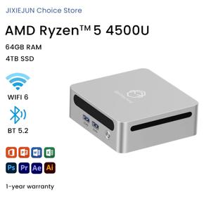 젠머신 미니 PC AMD 라이젠 5 4500U 40GHz 6코어6스레드 15W DDR4 WiFi6 윈도우11 DIY 게이밍 컴퓨터 PC 게이머용