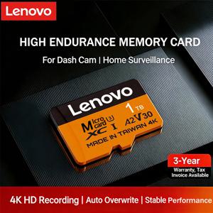 레노버 고속 메모리 카드 U3 V30 UHS-1 클래스 10 저장 카드 1TB 512GB 마이크로 SD 카드 플래시 카드 (닌텐도 스위치용)