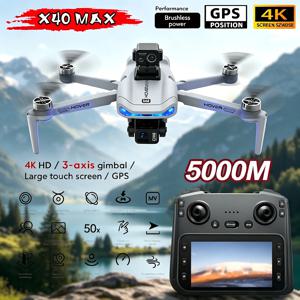 X40 PRO GPS 드론 전문가용 8K HD 카메라 3축 짐벌 항공 브러시리스 모터 360 °   장애물 회피 5G FPV 보안 드론