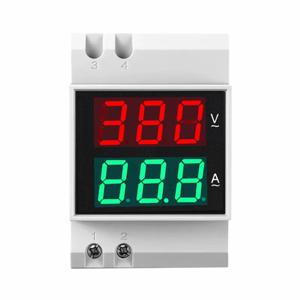 레일형 AC 전압 및 전류계 디지털 듀얼 디스플레이 가정용 220V 3상 380V 스마트 에어 스위치 D52-2042