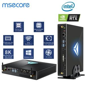 MSECORE MV200 인텔 코어 i9-9900KF RTX3050 8G 외장 그래픽 카드 게임용 미니 PC 윈도우 11 데스크탑 컴퓨터 사무용 미니PC DDR4 NVME SSD