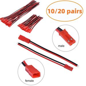 20/40pcs JST RCY 플러그 커넥터 용 JST 2Pin 남성 여성용 22 AWG 플러그 커넥터 LED 램프 스트립 RC 장난감 배터리 용 케이블 와이어