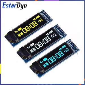 0.91인치 OLED 디스플레이 모듈 I2C 128x32 라즈베리 파이 ESP32용, 흰색 파란색 노란색