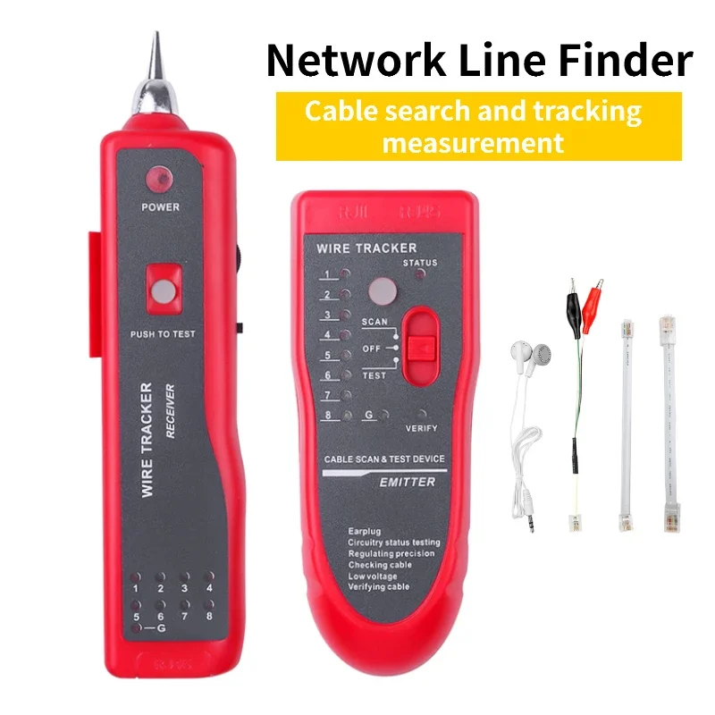 케비두메이 LAN 네트워크 케이블 테스터 Cat5 Cat6 RJ45 UTP STP 라인 파인더 와이어 트래커 트레이서 진단 토네 다이얼 거리 케이블 테스터