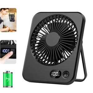 책상 선풍기 휴대용 USB 충전식 선풍기 180 °   힘 전시 5 속도를 가진 기대어 접히는 개인 팬 매우 조용한 테이블 팬