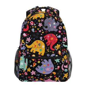 청소년을위한 대형 소녀 학교 가방 배낭 코끼리 인쇄 방수 십대 학생 도서 가방 큰 대학 레저 Schoobag 2020