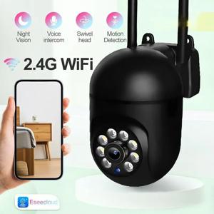 2.4G WIFI 2K IP 카메라 야외 PTZ 보안 카메라 자동 추적 양방향 오디오 스마트 홈 감시 카메라