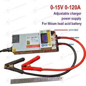 14.6V 120A 3-15V 3-62A 12V 100A 50A 조정 가능한 충전기 12.6V 60A 3.65V 18650 LTO Lipo Lifepo4 배터리 자동차 프로그래밍용