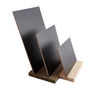 1Pcs 메시지 보드 디스플레이 표시판 나무 베이스 가격표 검정색 칠판 메모 바