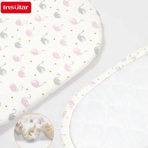 만화 프린트 아기 침대 시트 세트 유아용 매트리스 및 기저귀 교환대 커버 폴리에스터 코튼 피티드 바시넷 시트