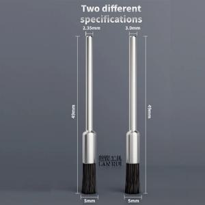 LANRUI QB95 먼지 제거 브러쉬 2.35mm 3.0mm 스틸 핸들 말털 솔 10개입 휴대폰 메인보드 스피커 수리 도구