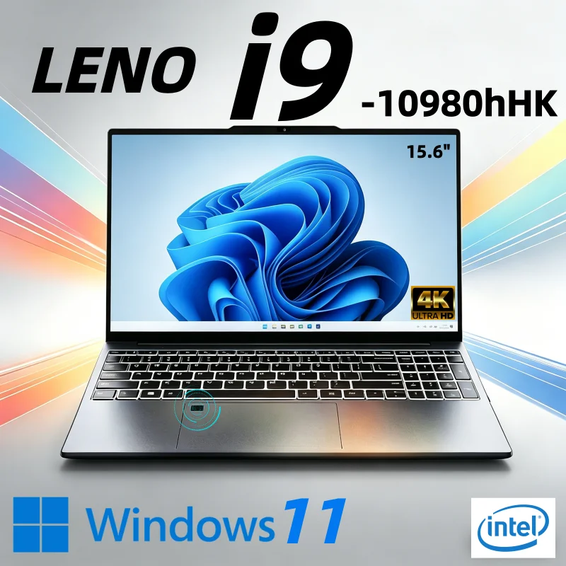 15.6인치 게이밍 노트북 인텔 코어 i9-10980HK 16GB RAM 1TB/2TB SSD 지문 인식 잠금 해제 1920*1080초박형 노트북 PC 윈도우 11