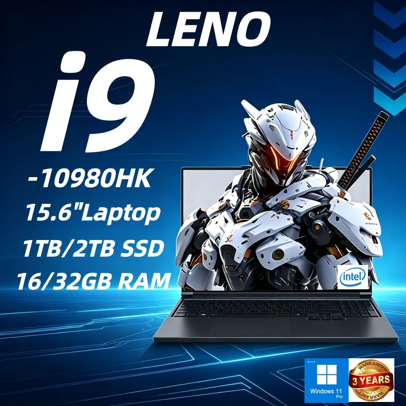 2026 신형 레노 15.6인치 휴대용 게이밍 노트북 인텔 코어 i9-10980HK 16GB 램 1TB SSD 윈도우 11 프로 노트북 컴퓨터