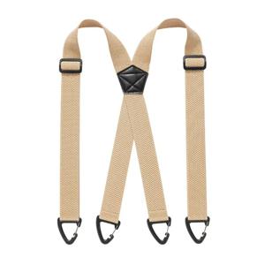 헤비 듀티 작업용 멜빵 3.8cm 폭의 미끄럼 방지 X형 멜빵 4개의 그리퍼 클래스프가 있는 우아한 조절형 멜빵 남성용 선물