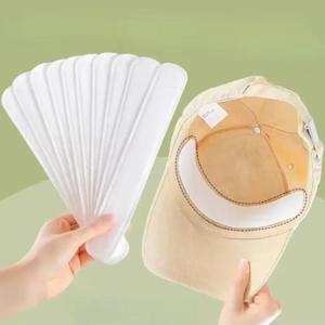 10-100Pcs 보이지 않는 모자 땀 흡수기 스티커 캡 피크 가장자리 땀 흡수 라이너 밴드 자체 접착 방지 더러운 스트립 테이프