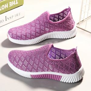 2025 신상 여성용 테니스화, 에어 메쉬 소재 운동화, 통기성 좋은 부드러운 밑창 캐주얼 스니커즈