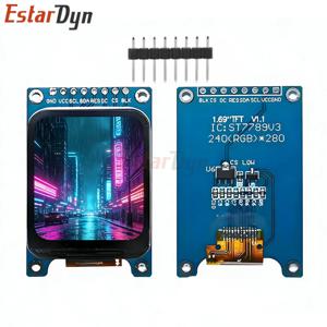 1.69인치 IPS TFT 디스플레이 240x280, 아두이노 라즈베리 파이 피코용 ST7789 SPI LCD 모듈