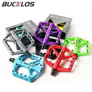 BUCKLOS 자전거 페달 도로 산악 자전거 용 초경량 페달 플랫폼 미끄럼 방지 나일론 밀폐형 베어링 플랫 페달 MTB 자전거 부품