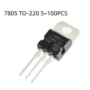 SONGXIN SAMIROB 5~100개 LM7805 L7805CV 7805 전압 조정기 IC ICs 5V 1.5A LDO REG TO-220