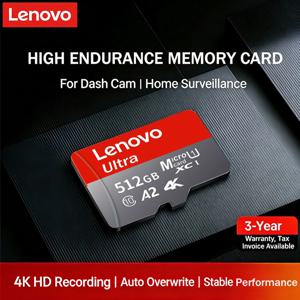 오리지널 레노버 1TB 마이크로 SD 카드 고속 메모리 카드 512GB 256GB 128GB Class10 V30 TF 플래시 카드 (닌텐도 스위치용)