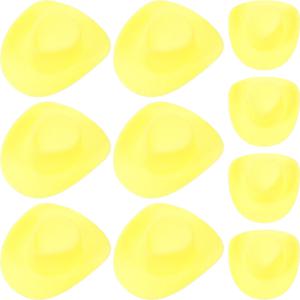 10Pcs 미니 카우보이 모자 플라스틱 경량 서양 파티 장식 케이크 와인 병 룸 벽 인형 집 공예품에 대한 작은 모자