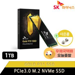SK하이닉스 GOLD P31 NVMe SSD 1TB +우체국택배+당일출고+나사증정+