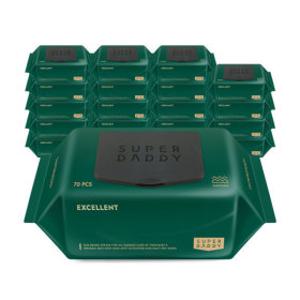 아기물티슈  82평량 최고평량 슈퍼대디 NEW 엑설런트82 센시티브 물티슈 캡형 70매 20팩