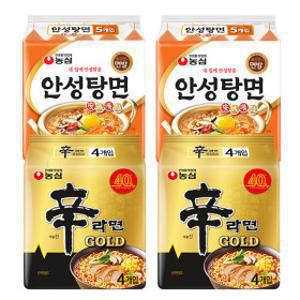 농심 신라면 골드 8개+안성탕면 10개